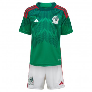 Mexico Kids Jersey Home Kit (Jersey+Short) Replica World Cup 2022