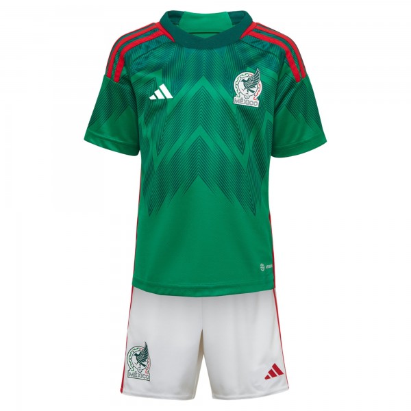 Mexico Kids Jersey Home Kit (Jersey+Short) Replica World Cup 2022