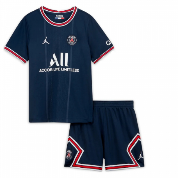 PSG Kids Soccer Jersey Home Kit (Shirt+Short) 2021/22