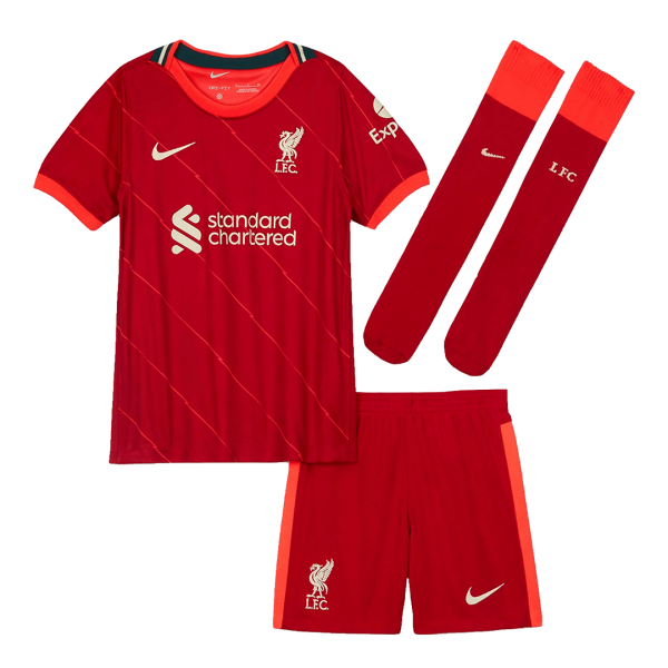 Liverpool Kids Soccer Jersey Home Kit (Jersey+Short+Socks) 2021/22