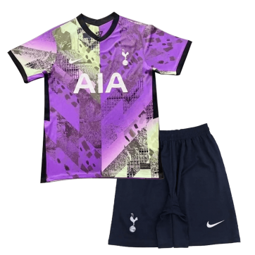 Tottenham Hotspur Kid's Soccer Jersey Third Away Kit(Jersey+Short) Replica 2021/22