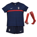 France Kids Soccer Jersey Home Whole Kit (Shirt+Short+Socks) 2021