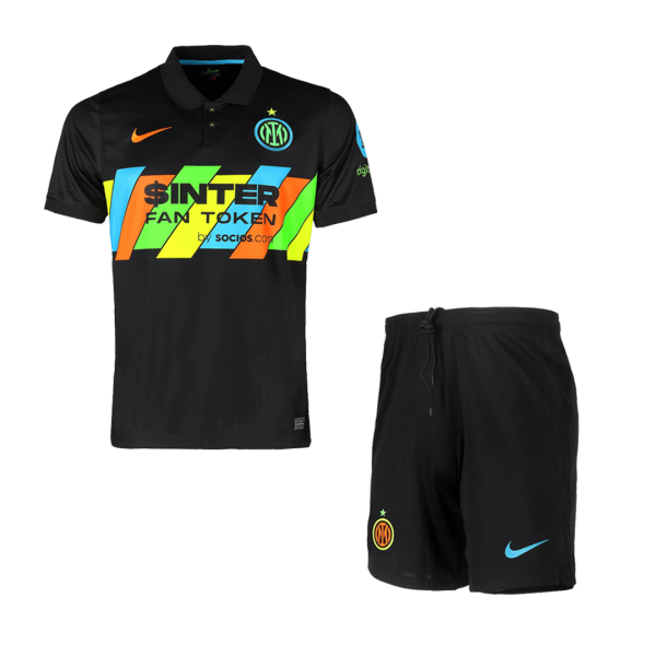 Inter Milan Kids Soccer Jersey Third Away Kit (Jersey+Short) Replica 2021/22