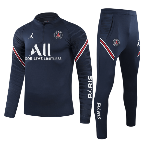 Kids PSG Zipper Sweat Kit(Top+Pants) Black 2021/22