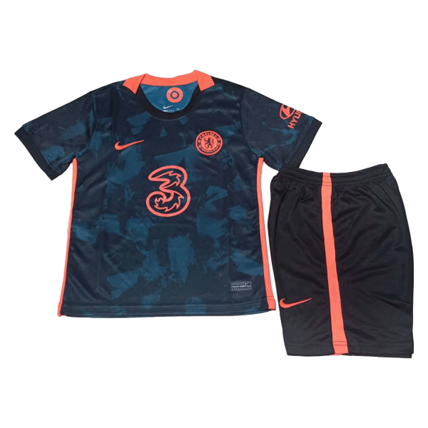 Chelsea Kids Soccer Jersey Third Away Kit (Jersey+Short) Replica 2021/22