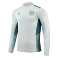 Kids Manchester City Zipper Sweatshirt Kit(Top+Pants) White 2021/22