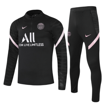 Kids PSG Zipper Sweat Kit(Top+Pants) Black 2021/22