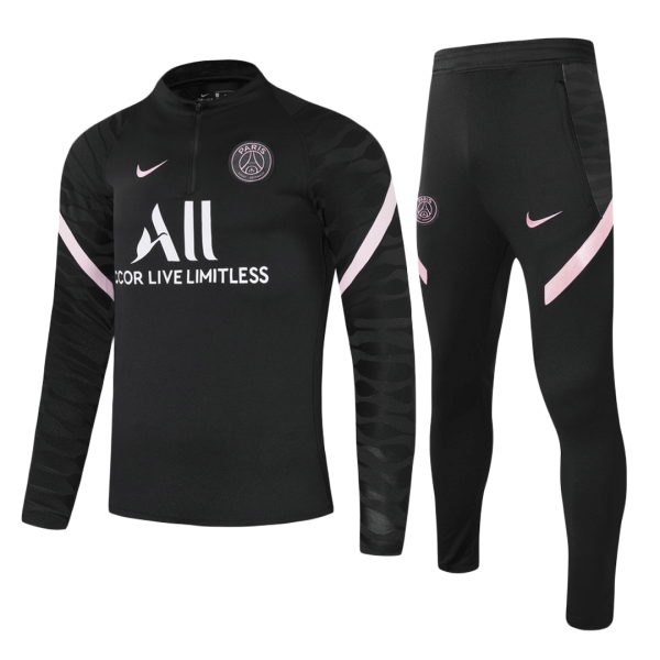 Kids PSG Zipper Sweat Kit(Top+Pants) Black 2021/22