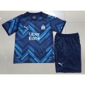 Marseilles Kid's Soccer Jersey Away Kit(Jersey+Short) Replica 2021/22