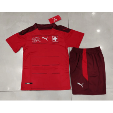 Switzerland Kid's Soccer Jersey Home Kit (Jersey+Short) 2021