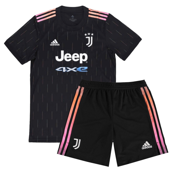 Juventus Kids Soccer Jersey Away Kit(Jersey+Short) Replica 2021/22