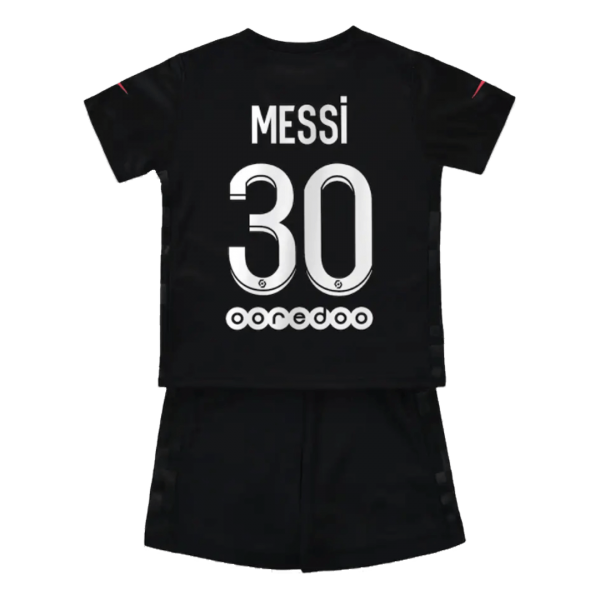 PSG Kids Soccer Jersey Messi #30 Third Away Kit(Jersey+Shorts) 2021/22