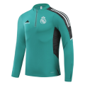 Kids Real Madrid Zipper Sweatshirt Kit(Top+Pants) Green 2021/22