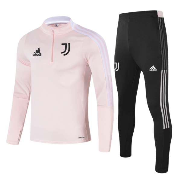 Kids Juventus Zipper Sweat Kit(Top+Pants) Pink 2021/22