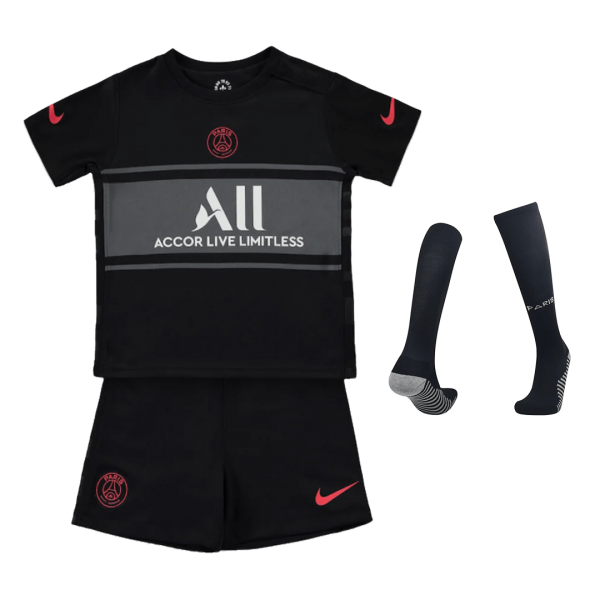 Kid's PSG Soccer Jersey Third Away Kit(Jersey+Shorts+Socks) 2021/22