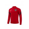 Kids Atletico Madrid Zipper Sweatshirt Kit(Top+Pants) Red 2021/22