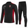 Kids AC Milan Zipper Sweatshirt Kit(Top+Pants) Black 2021/22