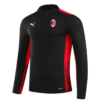 Kids AC Milan Zipper Sweatshirt Kit(Top+Pants) Black 2021/22