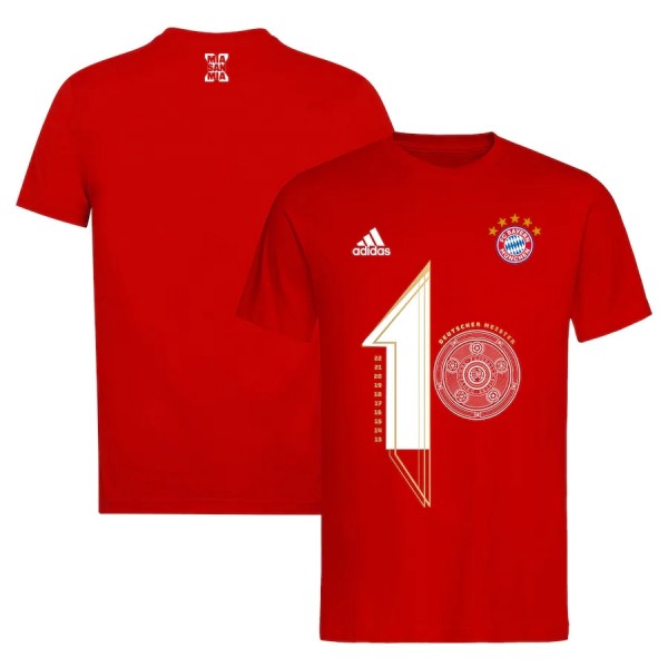 FC Bayern T-Shirt 10th Consecutive Championship Red Replica 2021/22