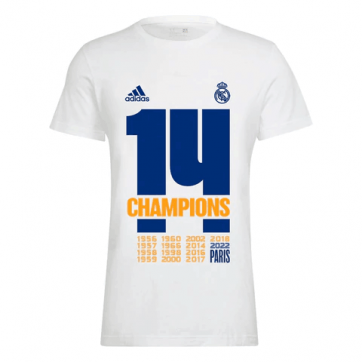 Men's Real Madrid UCL Champions 14 T-Shirt - White