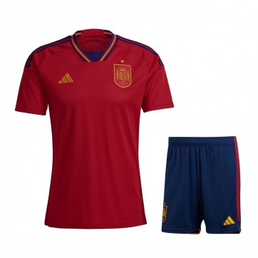 Spain Soccer Jersey Home Kit(Jersey+Shorts) Replica World Cup 2022