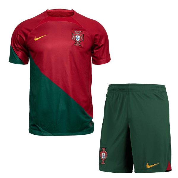 Portugal Soccer Jersey Home Kit(Jersey+Shorts) Replica World Cup 2022