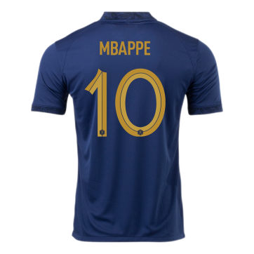 France MBAPPE #10 Jersey Home Replica World Cup 2022