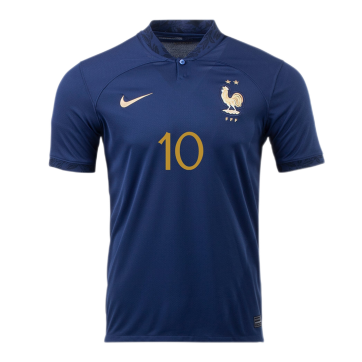 France MBAPPE #10 Jersey Home Replica World Cup 2022
