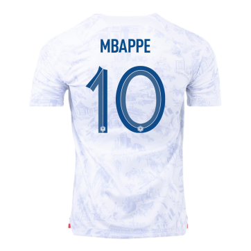 France MBAPPE #10 Jersey Away Replica World Cup 2022