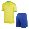 Brazil Soccer Jersey Home Kit(Jersey+Shorts) Replica World Cup 2022