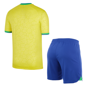 Brazil Soccer Jersey Home Kit(Jersey+Shorts) Replica World Cup 2022