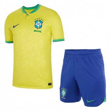 Brazil Soccer Jersey Home Whole Kit(Jersey+Shorts+Socks) Replica World Cup 2022