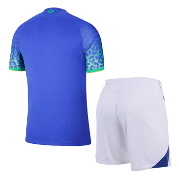 Brazil Soccer Jersey Away Kit(Jersey+Shorts) Replica World Cup 2022