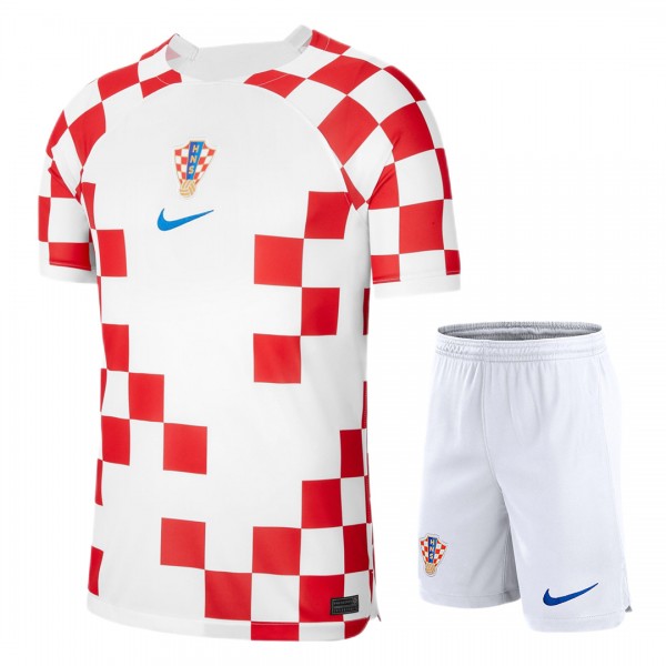 Croatia Soccer Jersey Home Kit(Jersey+Shorts) Replica World Cup 2022