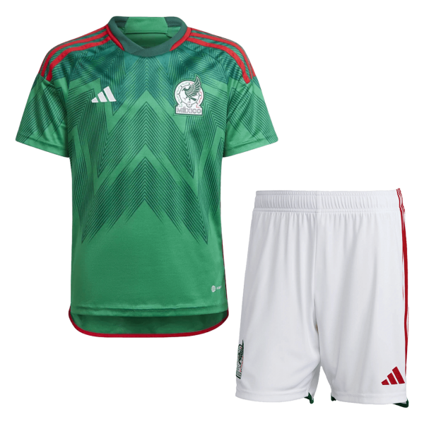 Mexico Soccer Jersey Home Kit(Jersey+Shorts) Replica World Cup 2022