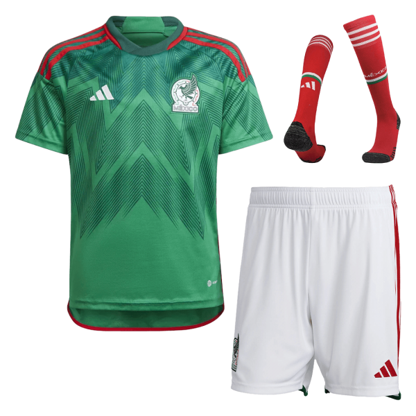 Mexico Soccer Jersey Home Whole Kit(Jersey+Shorts+Socks) Replica World Cup 2022