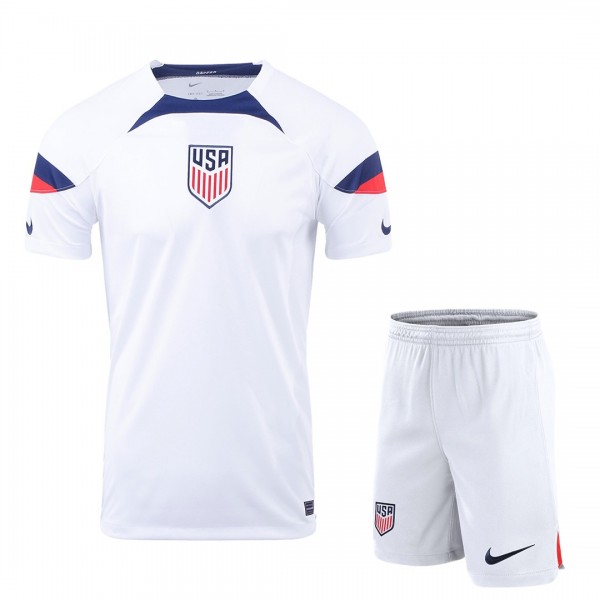 USMNT Soccer Jersey Home Kit(Jersey+Shorts) Replica World Cup 2022