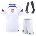 USMNT Soccer Jersey Home Kit(Jersey+Shorts+Socks) Replica World Cup 2022