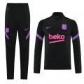 Barcelona Zipper Sweatshirt Kit(Top+Pants) Black&Pink 2021/22