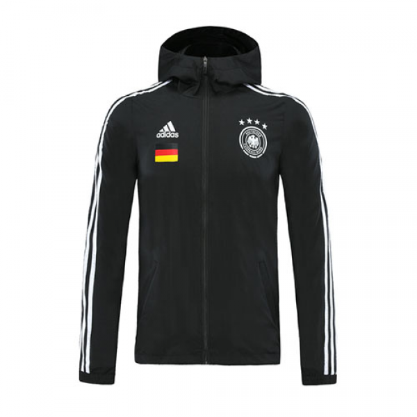 2020 Germany Black Hoody Woven Windrunner