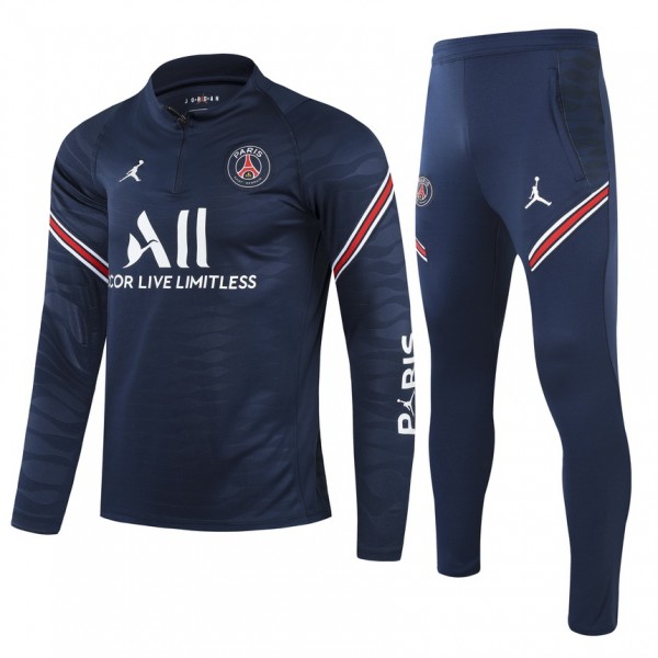 PSG Zipper Sweat Kit (Top+Trouser) Player Version Navy 2021/22