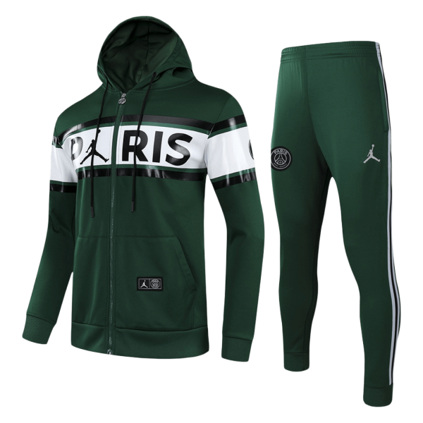 PSG Hoodie Training Kit (Jacket+Pants) Green 2021/22