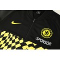 21/22 Chelsea Black&Yellowe High Neck Collar Training Jacket