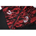 21/22 AC Milan Black&Red&White High Neck Collar Training Jacket