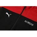 21/22 AC Milan Black&Red High Neck Collar Training Jacket