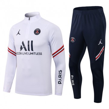 PSG Zipper Sweat Kit(Top+Pants) White&Navy 2021/22