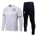 Manchester City Zipper Sweatshirt Kit(Top+Pants) White 2021/22