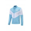 Manchester City Windbreaker Hoodie Kit (Jacket+Pants) Light Blue&White 2021/22