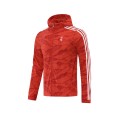 Bayern Munich Windbreaker Hoodie Jacket Red 2021/22