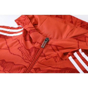 Bayern Munich Windbreaker Hoodie Jacket Red 2021/22